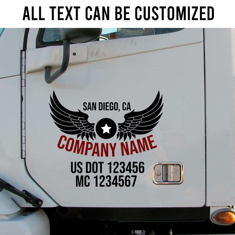 personalized wings sticker 10940